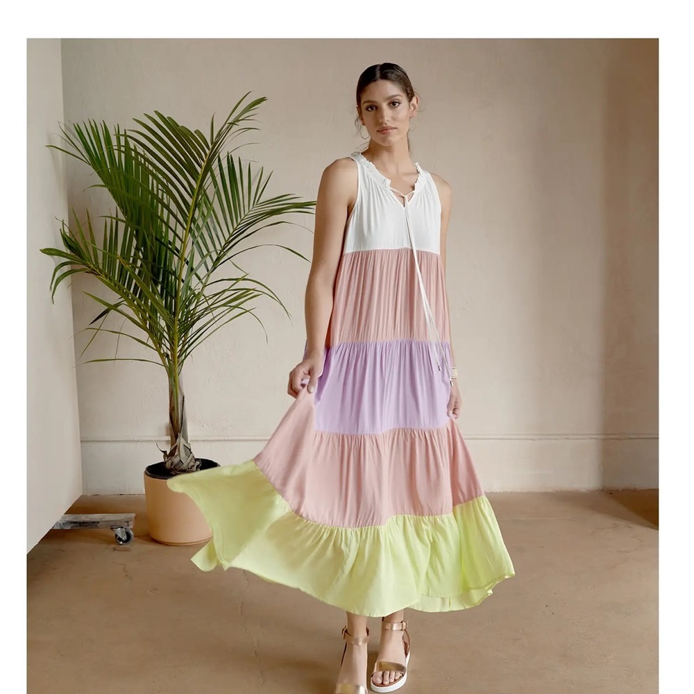 Rio Multicolor Ruffle Dress - Picture 2 of 3